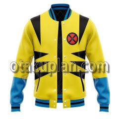 X-Men Wolverine Thick Black Linework Varsity Jacket