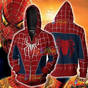 Spider Hero 3 Cosplay Jacket Zip Up Hoodie