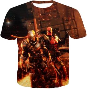 Cool Dead Man and Deathstroke Super Fan Art T-Shirt DP111