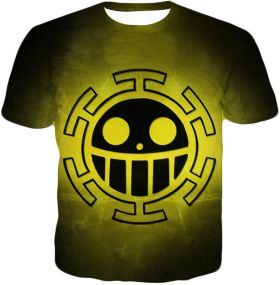 One Piece Amazing Pirate Crew Heart Pirates Cool Flag Logo T-Shirt OP117