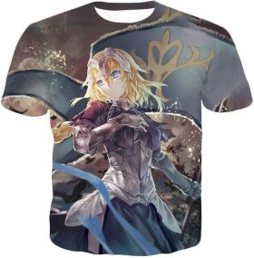 Fate Stay Night Beautiful Legend Joan of Arc Fate Apocrypha Action T-Shirt FSN124