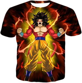 Dragon Ball Super Goku Super Saiyan 4 Ultimate Power Promo Black T-Shirt DBS144