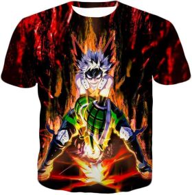 Anime Awesome Explosion Quirk Hero Bakugo Katsuki Ultimate Action T-Shirt MHA065
