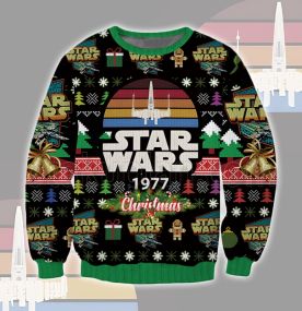 1977 X Wing Wars 2023 3D Printed Ugly Christmas Sweatshirt