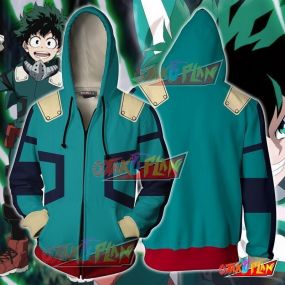 Anime Izuku Midoriya Hoodie Cosplay Jacket Zip Up