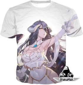 Overlord Beautiful Albedo Extremely Evil and Cute White Anime T-Shirt OL0013