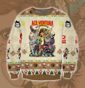 2023 Ace Ventura Pet Detective 3D Printed Ugly Christmas Sweatshirt