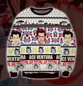 2023 Ace Ventura Private Detective 3D Printed Ugly Christmas Sweatshirt