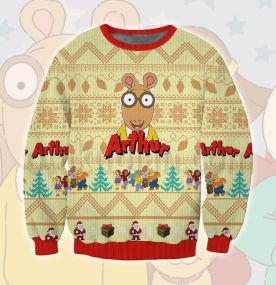 2023 Arthur Arthur Read The Adventure Of Growing Up 3D Printed Ugly Christmas Sweatshirt