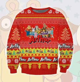 2023 Arthur Friends 3D Printed Ugly Christmas Sweatshirt