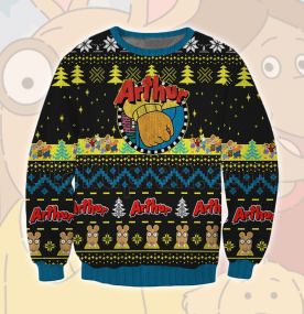 2023 Arthur Frustration Fist 3D Printed Ugly Christmas Sweatshirt