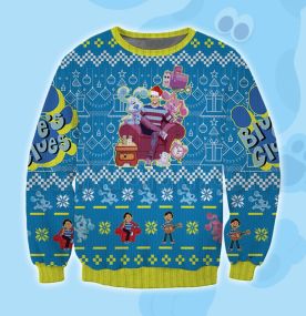 2023 Blues Clues Blue Puppy Steve 3D Printed Ugly Christmas Sweatshirt