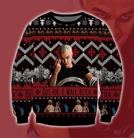 2023 Buffy The Vampire Slayer Vampire Spike 3D Printed Ugly Christmas Sweatshirt
