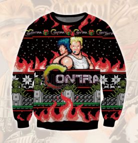 2023 Contra Classic Games 3D Printed Ugly Christmas Sweatshirt