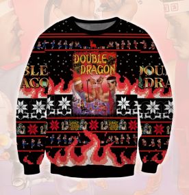 2023 Double Dragon Classic 3D Printed Ugly Christmas Sweatshirt