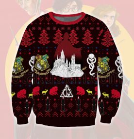2023 Harry Potter Dark Wizard Evil Path 3D Printed Ugly Christmas Sweatshirt