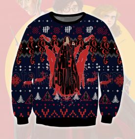 2023 Harry Potter Death Eaters Severus Snape 3D Printed Ugly Christmas Sweatshirt