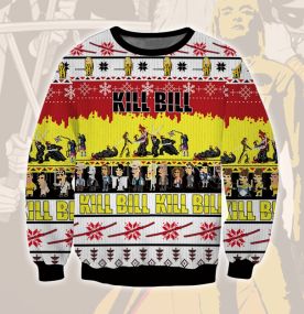 2023 Kill Bill The Bride Pixel 3D Printed Ugly Christmas Sweatshirt