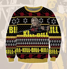 2023 Kill Bill The Bride Revenge 3D Printed Ugly Christmas Sweatshirt