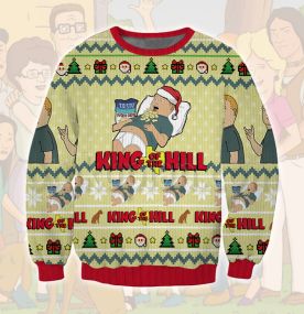 2023 King of the Hill Bobby Spend Christmas Lying Down 3D Printed Ugly Christmas Sweatshirt