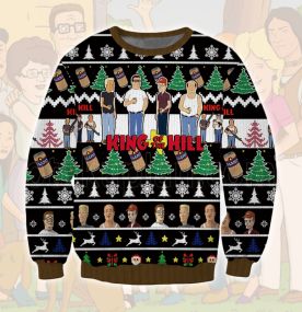 2023 King of the Hill Hank Hill With Friends 3D Printed Ugly Christmas Sweatshirt