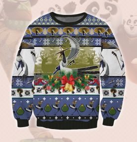 2023 Kung Fu Panda Crane Up 3D Printed Ugly Christmas Sweatshirt