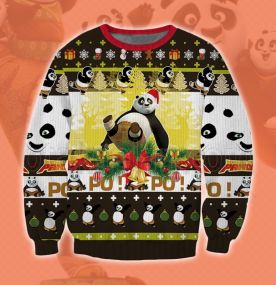 2023 Kung Fu Panda Cute Po Growing Up 3D Printed Ugly Christmas Sweatshirt