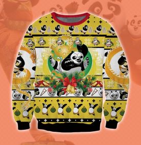 2023 Kung Fu Panda Dragon Warrior Po Up 3D Printed Ugly Christmas Sweatshirt