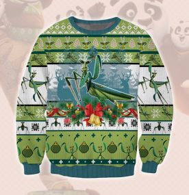 2023 Kung Fu Panda Mantis Up 3D Printed Ugly Christmas Sweatshirt