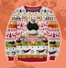 2023 Kung Fu Panda Po Growing Up 3D Printed Ugly Christmas Sweatshirt