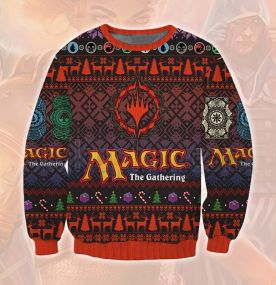 2023 Magic The Gathering Magic Attribute Totem 3D Printed Ugly Christmas Sweatshirt