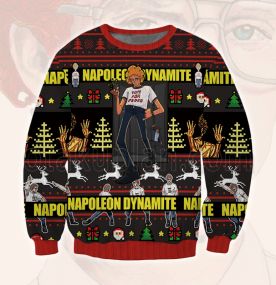 2023 Napoleon Dynamite Strange Dynamite 3D Printed Ugly Christmas Sweatshirt