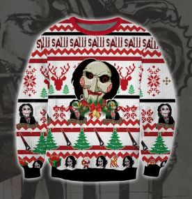 2023 Saw Death Game 3D Printed Ugly Christmas Sweatshirt