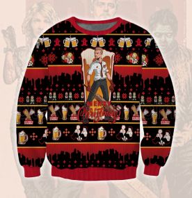 2023 Shaun Of The Dead Finished This Drink 3D Printed Ugly Christmas Sweatshirt