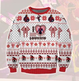 2023 Spider Hero Spider Verse Miguel I-Love-My-Boyfriend 3D Printed Ugly Christmas Sweatshirt