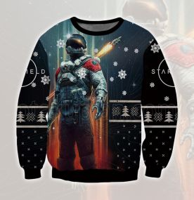 2023 Starfield 3D Printed Universe Ugly Christmas Sweatshirt