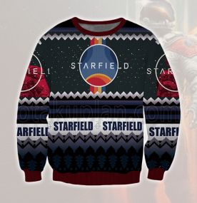 2023 Starfield Explore The Universe 3D Printed Ugly Christmas Sweatshirt