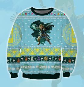 2023 Zelda Tears Of The Kingdom Link 3D Printed Ugly Christmas Sweatshirt