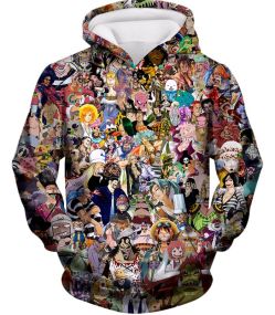 One Piece Awesome Anime One Piece All in One Characters Hoodie OP023