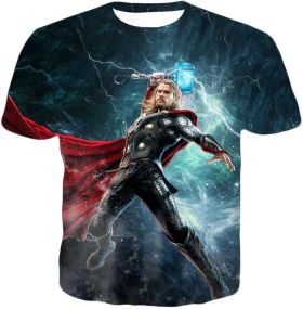 The Avenge Heros God of Thunder Thor Awesome Action T-Shirt TA026