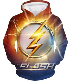 DC Comics The Flash Symbol Hoodie - Superhero 3D Hoodies And Clothing