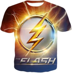 DC Comics The Flash Symbol T-Shirt - Superhero 3D Shirts And Clothing