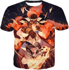 Anime Stardust Crusaders C Mohammad Avdol Stand Magicians Red Action T-Shirt JO034