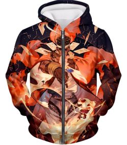 Anime Stardust Crusaders C Mohammad Avdol Stand Magicians Red Action Zip Up Hoodie JO034