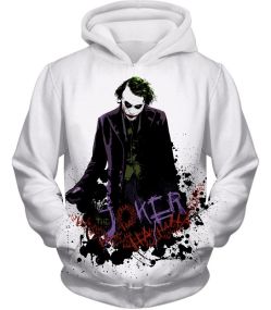 Best Batman Villain The Joker Cool White Hoodie BM037