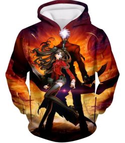 Fate Stay Night Awesome Rin and Archer Shirou Cool Action Hoodie FSN039