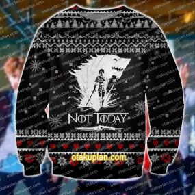 3D All Over Print Game Of Thrones - Not Today Ugly Christmas Sweatshirt