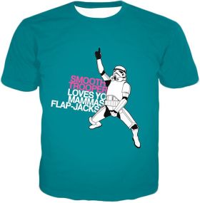 Wars Funny Stormtrooper Memes Awesome Blue T-Shirt SW004