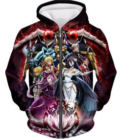 Overlord Overlord Cool All in One Promo Anime Graphic Zip Up Hoodie OL040