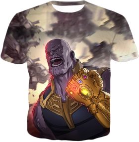 The Avenge Heros Avenge Heros Animated Thanos Infinity Gauntlet T-Shirt TA047